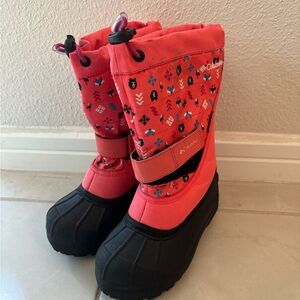 Columbia Kids' Vibrant Pink and Black Snow Boots